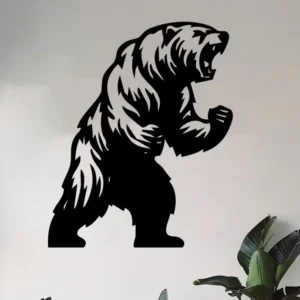 Fierce Bear 3D Printed Wall Art