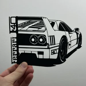 Ferrari F40 3D Printed Wall Art