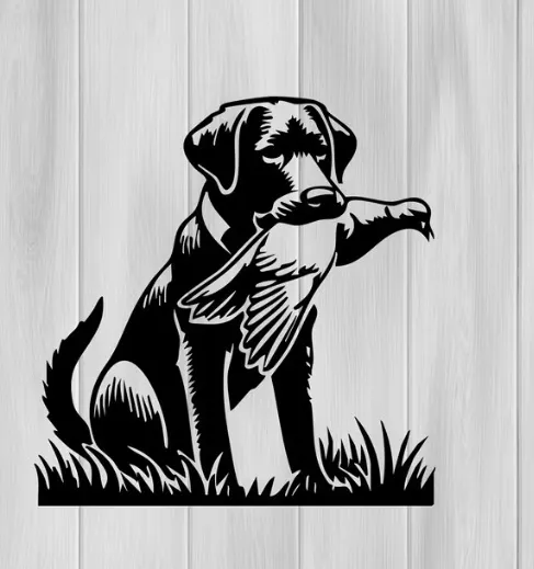Hunting Dog 3D Printed Wall Art