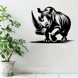 Rhino 3D Printed Wall Art